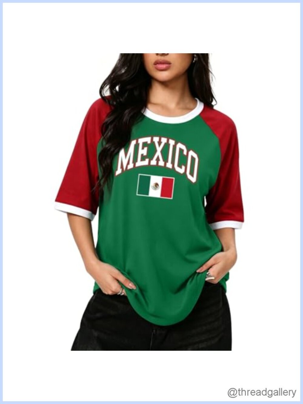 Mexico Flag Shirt Oversized Graphic Tee Cotton Short Sleeve Vacation Top